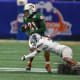 Dec 16, 2023; Atlanta, GA, USA; Florida A&amp;M Rattlers tight end Kamari Young (81) runs after a catch against the Howard Bison in the first half at Mercedes-Benz Stadium.