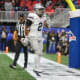 Dec 16, 2023; Atlanta, GA, USA; Howard Bison running back Jarett Hunter (2) reacts after a touchdown against the Florida A&amp;M Rattlers in the first half at Mercedes-Benz Stadium.