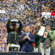 Dec 16, 2023; Atlanta, GA, USA; Florida A&amp;M Rattlers head coach Willie Simmons holds up the Celebration Bowl trophy after a victory against the Howard Bison at Mercedes-Benz Stadium.