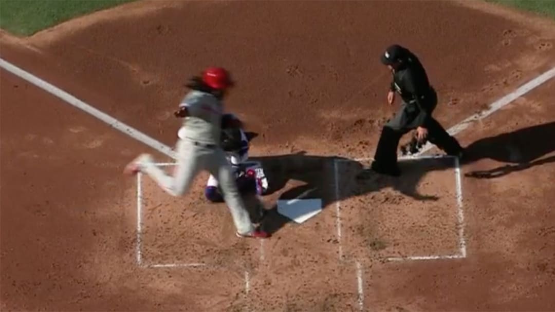 Watch: Phillies Score Run Without Touching Home Plate