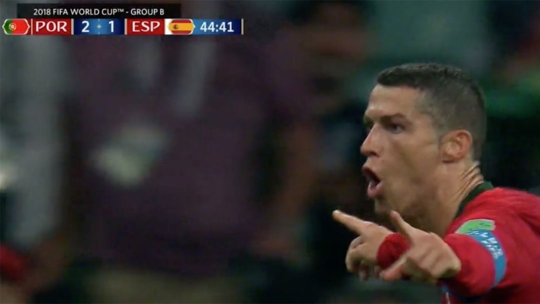 WATCH: Cristiano Ronaldo Scores Late Free Kick Equalizer, Sealing Hat Trick vs. Spain