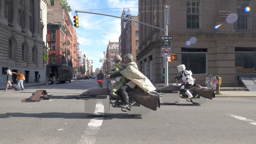 This Couple Won Halloween By Pranking People With Their 'Levitating' Star Wars Bike