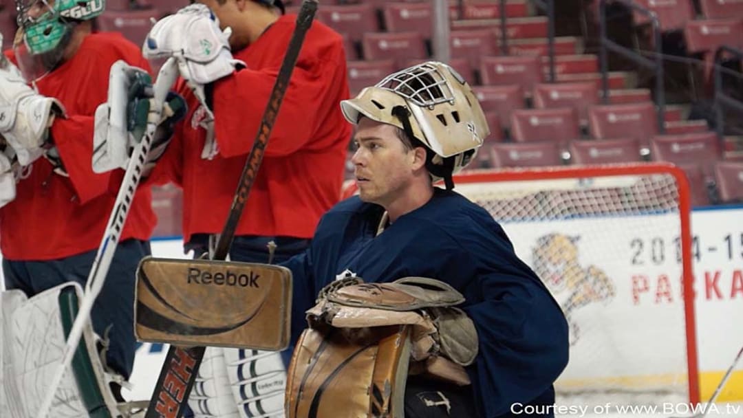 Trying out to be the Florida Panthers’ practice goalie was a scary thrill