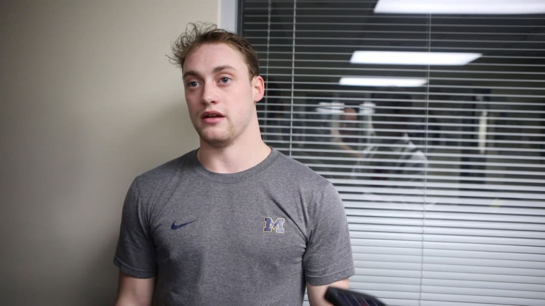 Video: Senior Jacob Hayhurst Talks Michigan Hockey Sweep, Game-Winning Goal