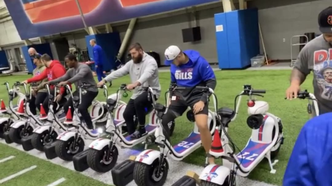 Josh Allen Christmas Gifts: Bills Blockers Show Off Personalized Scooters