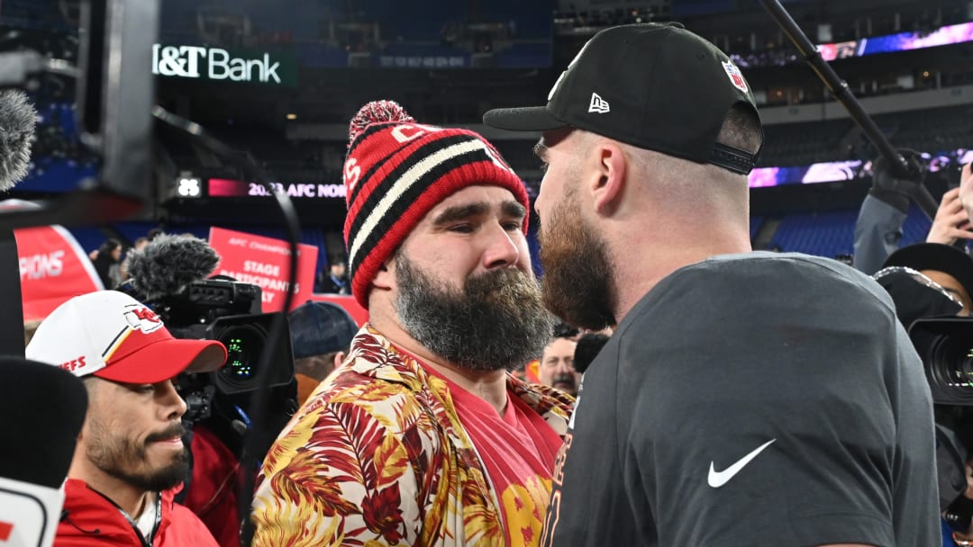 Eagles WATCH: Jason Kelce Had NSFW Greeting For Travis After AFC Title