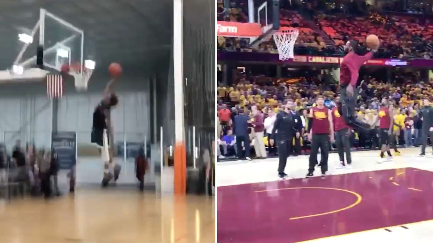 lebron son dunk