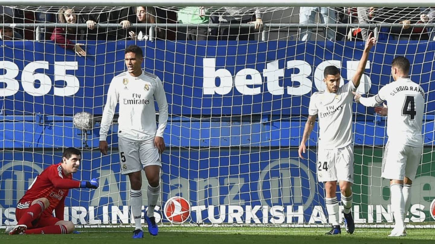 El 1x1 del Real Madrid en la derrota visitando al Eibar (3-0)