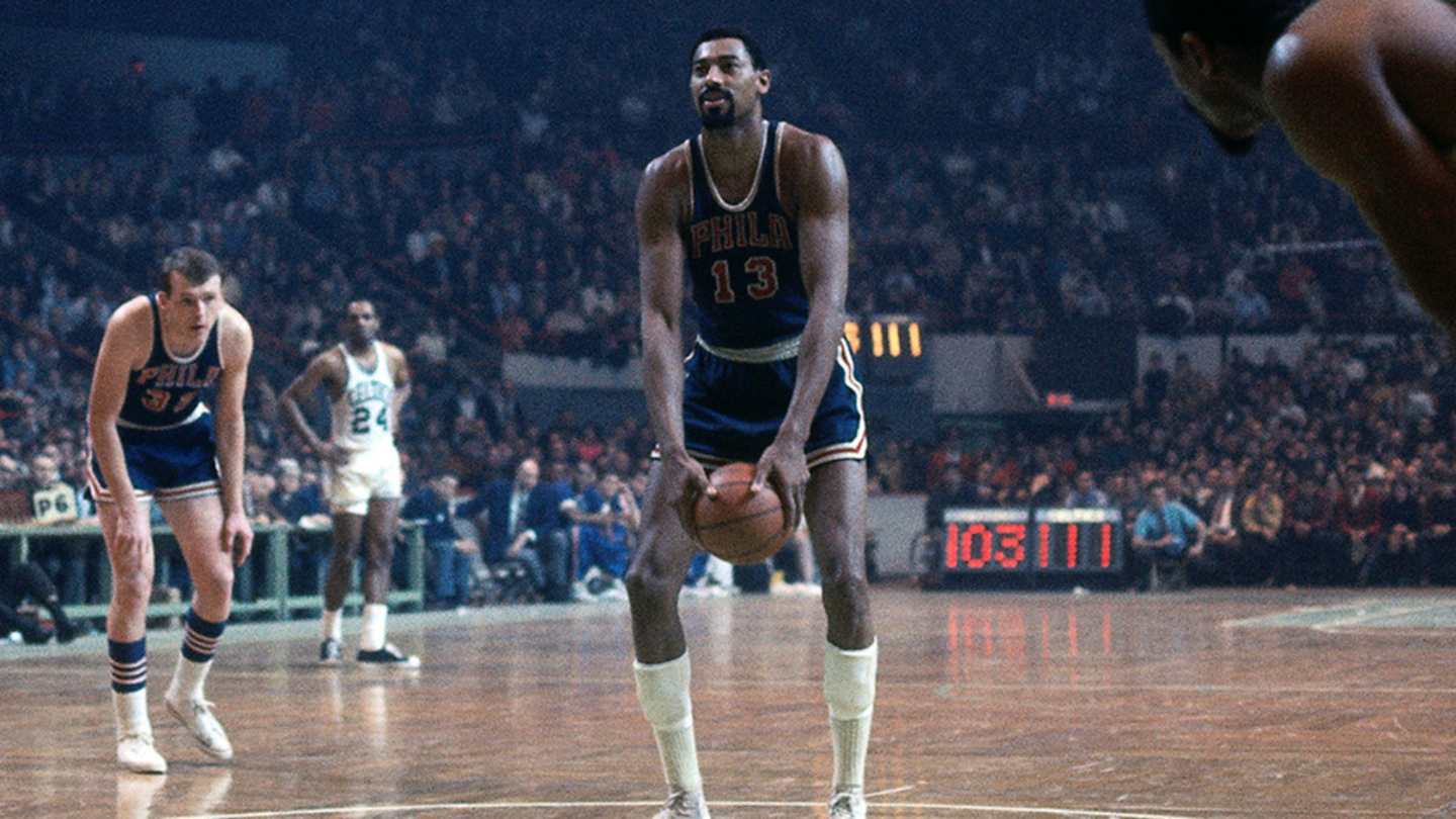 wilt chamberlain free throw dunk