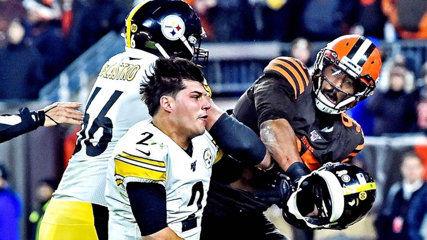 Myles Garrett Not Bothered by Mason Rudolph Helmet Swing