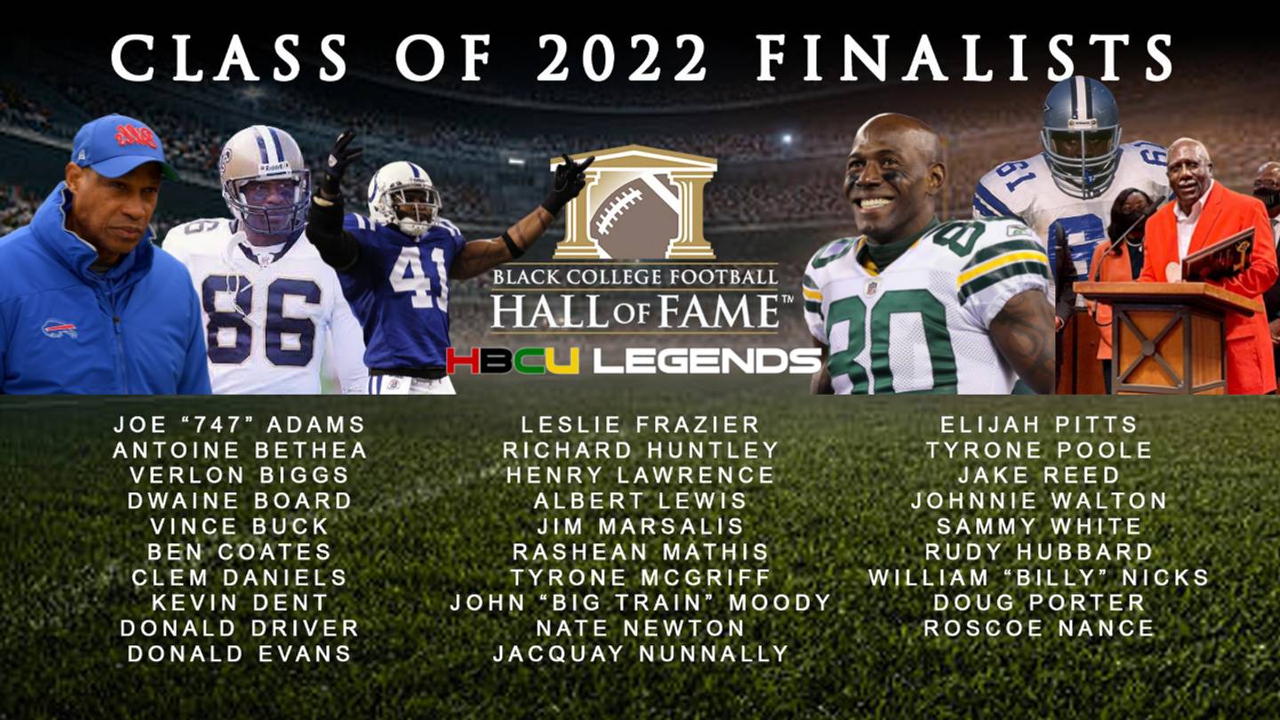 Black College Football Hall of Fame 29 Finalists for its Class of 2022