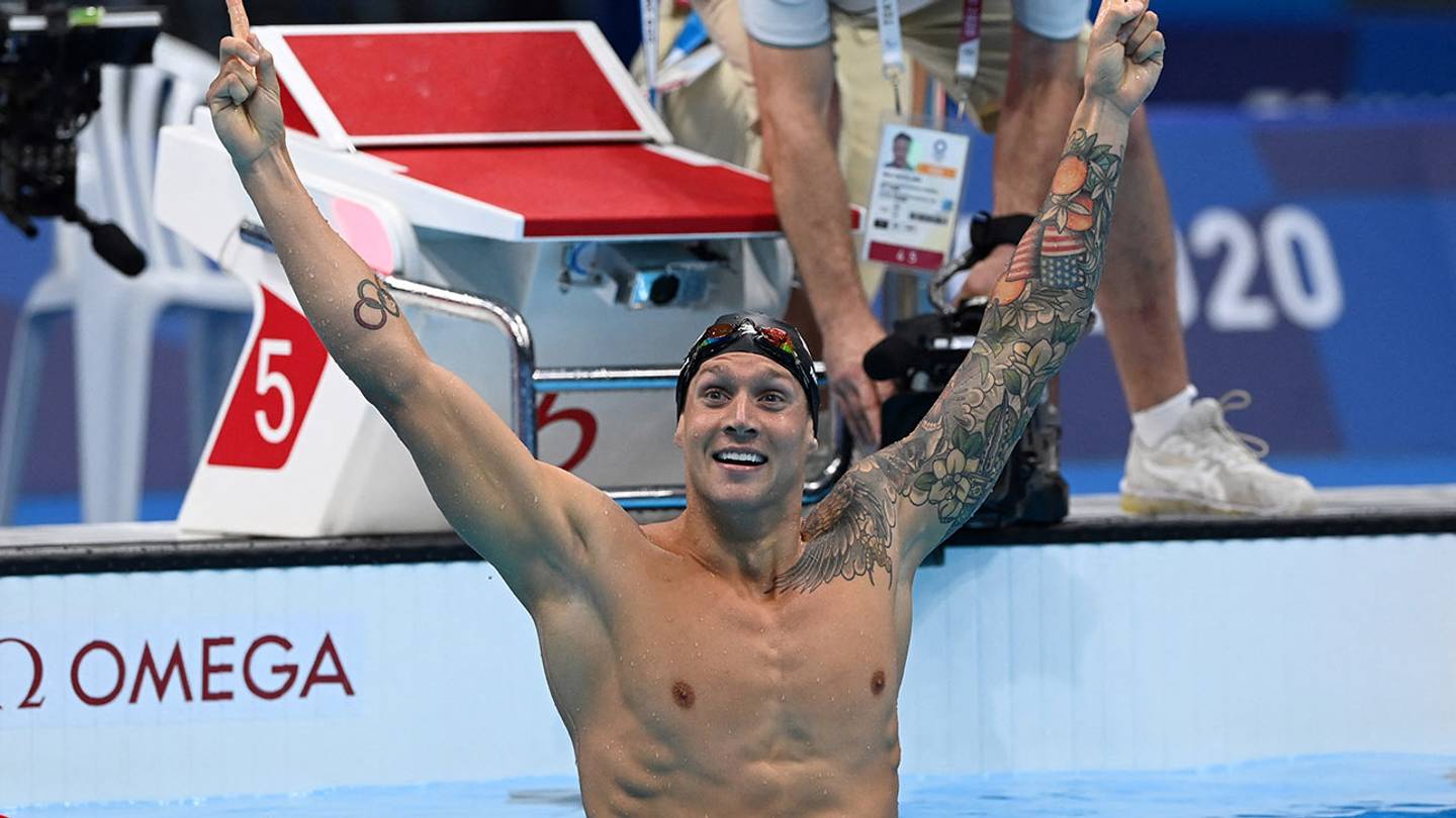 Caeleb Dressel Sets Olympics Record, Wins Gold in 100M Freestyle