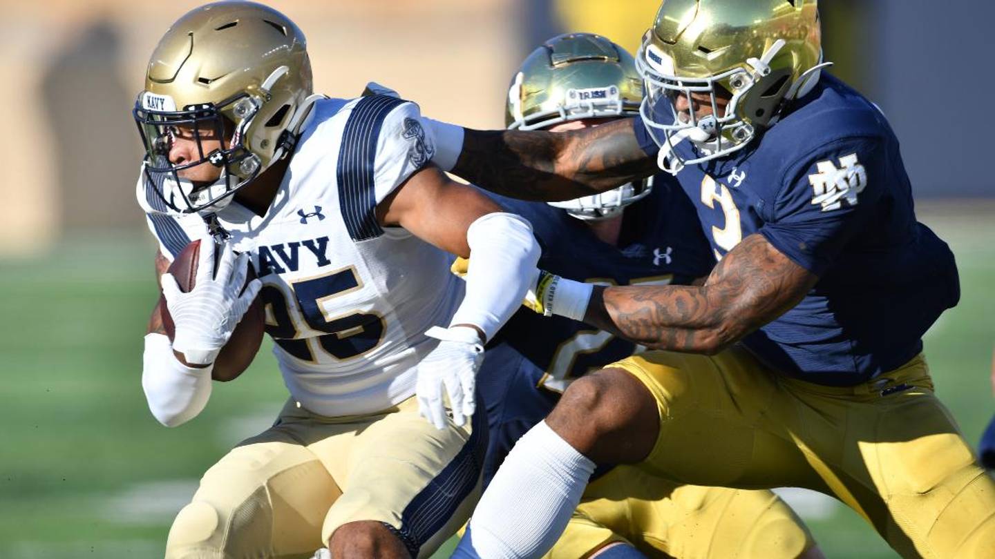 Navy Depth Chart vs. Notre Dame