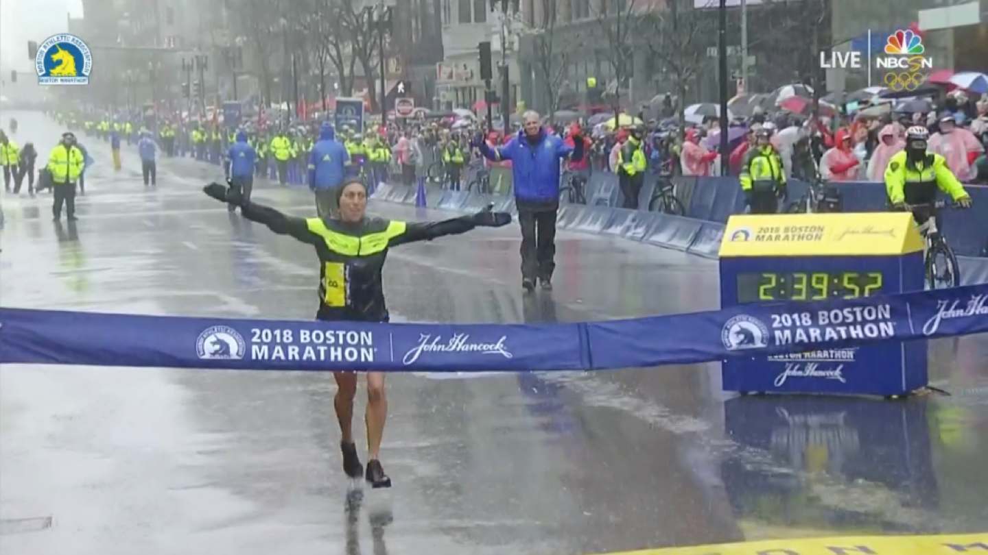 Des Linden wins Boston Marathon 2018 U.S. women's drought over