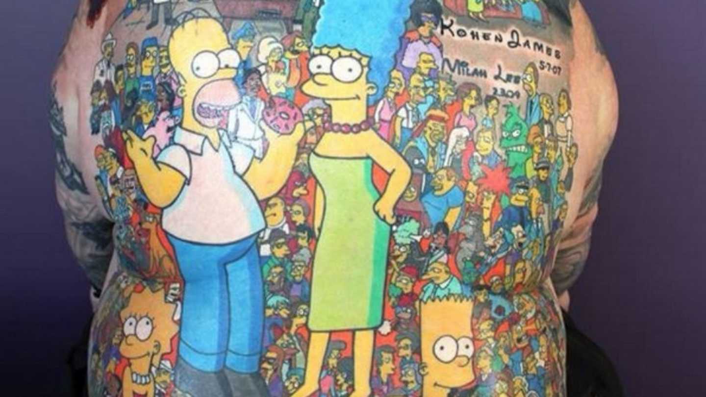 Simpsons world record set with 203 tattoos - Sports Illustrated, image size:1440x810