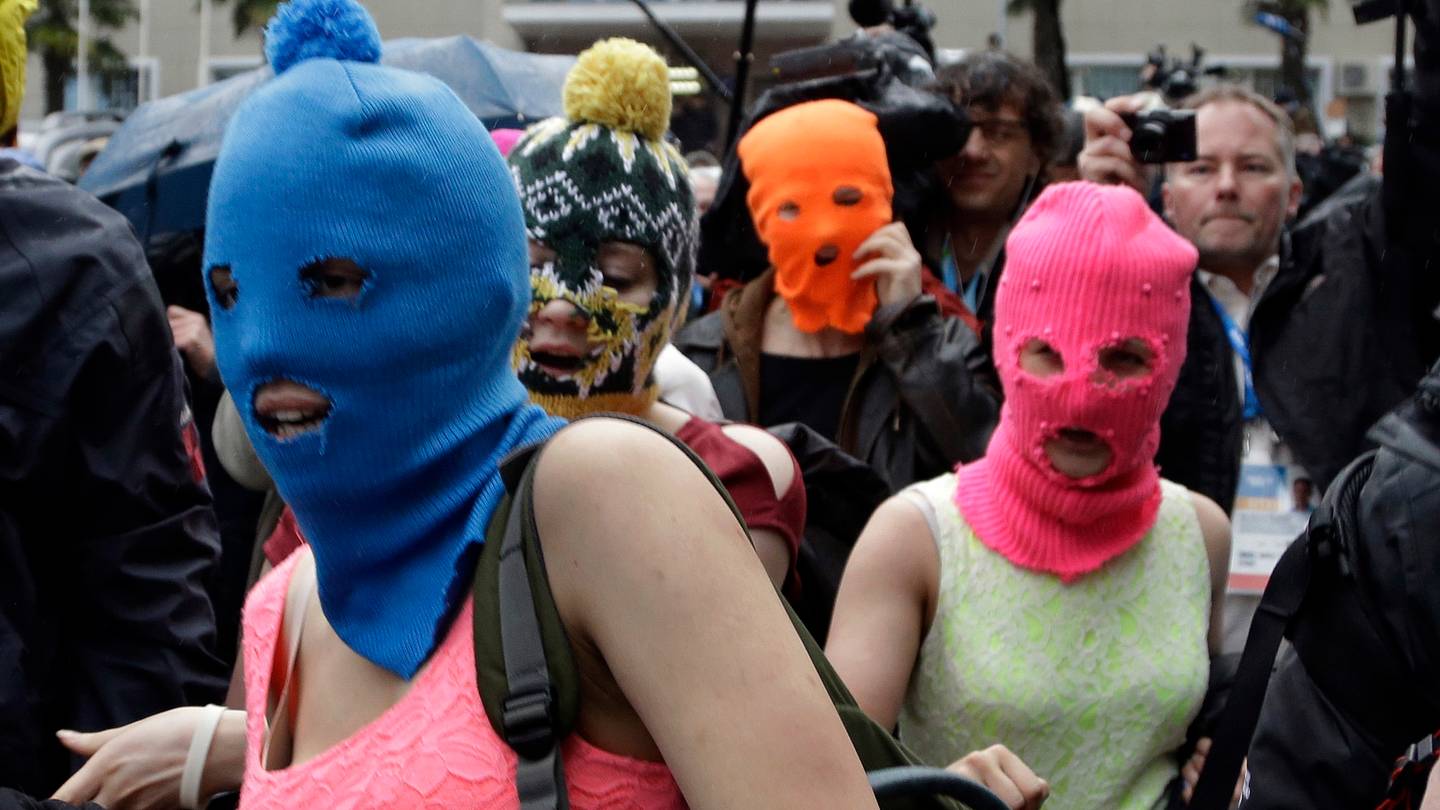 Two members of Russian punk protest band Pussy Riot held in Sochi ...