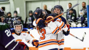 Overtime Goal Lifts Syracuse Hockey to CHA Tournament Title