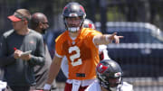 Buccaneers OC: Kyle Trask Closing Gap on Baker Mayfield in QB Battle
