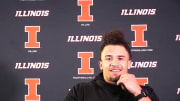 SPRING FOOTBALL POST-GAME VIDEO: Illini RB Chase Brown