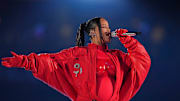 Rihanna Wears Red Maison Margiela Shoes in Halftime Show