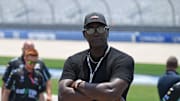 Michael Jordan Wears J Balvin's Air Jordans at NASCAR Race