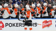 Entire Flyers Roster Arrives at NHL Outdoor Game Dressed Like Rocky