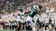 Former Michigan State WR Keon Coleman Returns to Breslin Center on 'Senior Day'