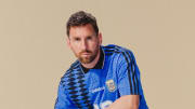 Lionel Messi Wears Retro Argentina Kit & Adidas Sambas