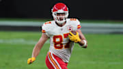 Travis Kelce Wears Travis Scott Sneakers to Chiefs Game