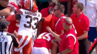 Browns' Ronnie Harrison Ejected After Shoving Chiefs Assistant Coach in the Face