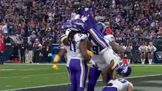 Vikings Defense Nailed a Comical Keg Stand Celebration After Recovering Fumble vs. Raiders