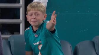 Young Dolphins Fan Was in Utter Disbelief Over Red Zone Penalty vs. Cowboys
