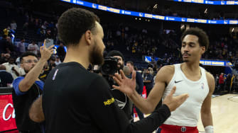 Jordan Poole Emotionally Reacts to Warriors Tribute Video