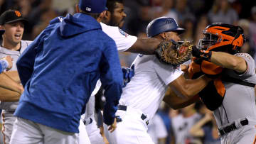 WATCH: Yasiel Puig, Nick Hundley Ignite Benches-Clearing Brawl Between Dodgers and Giants