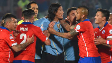 Isla, Chile overcome Uruguay in heated Copa America quarterfinal