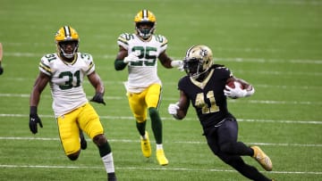 Kamara breaks 5 tackles on an Amazing Touchdown (VIDEO)