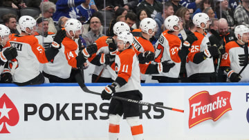 Entire Flyers Roster Arrives at NHL Outdoor Game Dressed Like Rocky