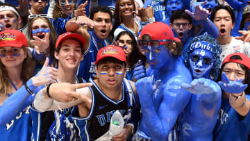 Duke Fans Toss Drinks As UNC Players Celebrate Rivalry Win in Durham