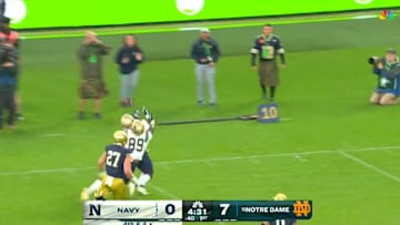 Two Navy Receivers Ran Into Each Other on First Pass Attempt of 2023 Season