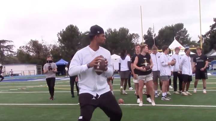 WATCH: DJ Uiagalelei throws on day 2 at The QB Retreat