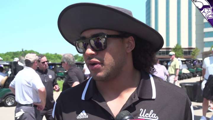 Eric Kendricks Talks To Media At A Recent Charity Golf Outing