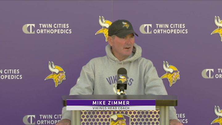 Zimmer Talks to Media Following Final Practice of Minicamp
