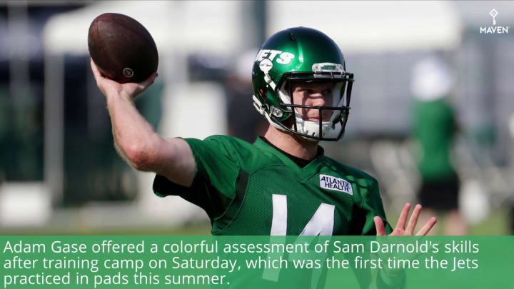 WATCH: Adam Gase marvels at how Jets QB Sam Darnold can 'throw the piss out of the ball' WATCH: Adam Gase marvels at how Jets QB Sam Darnold can 'throw the piss out of the ball'