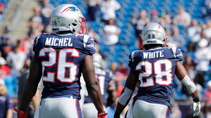 How does David Andrews' absence impact Sony Michel, James White's fantasy value?