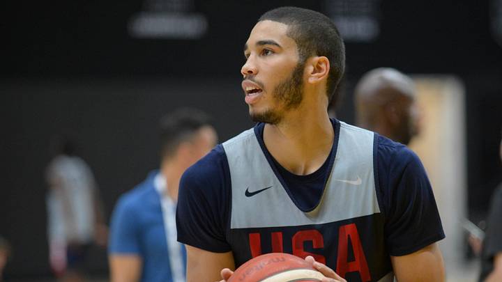 Jayson Tatum sprains ankle in Team USA win Jayson Tatum sprains ankle in Team USA win