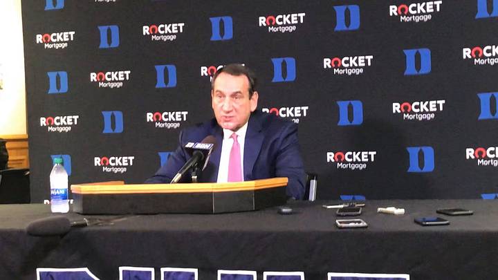 Coach K: "If that damn shoe doesn’t break, maybe it’s a little bit different at the end" Coach K: "If that damn shoe doesn’t break, maybe it’s a little bit different at the end"