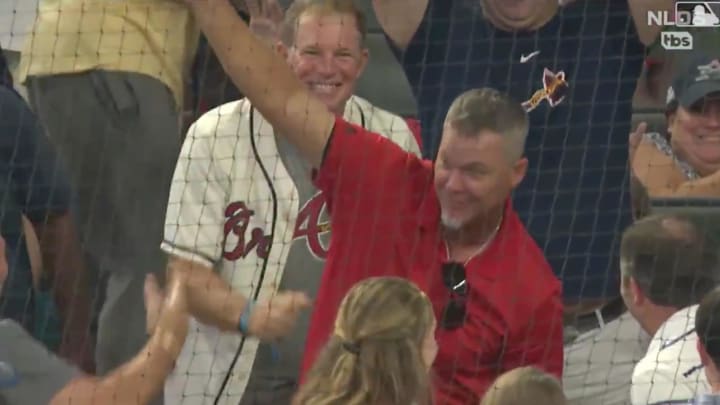 Chipper Jones Made an Impressive Catch on a Foul Ball Chipper Jones Made an Impressive Catch on a Foul Ball