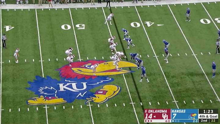 Oklahoma Punts on 4th-and-Goal After String of Penalties vs. Kansas