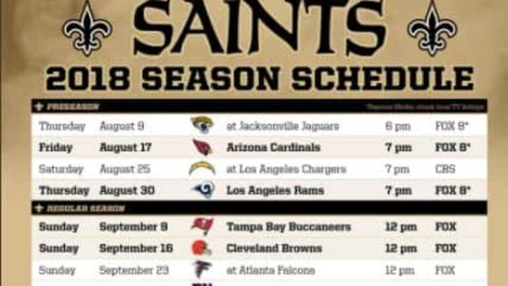 It Ain't a Sunday Picnic at Grandma's House, But the Saints 2018 Schedule Isn't Really As "Tough" As It Seems It Ain't a Sunday Picnic at Grandma's House, But the Saints 2018 Schedule Isn't Really As "Tough" As It Seems