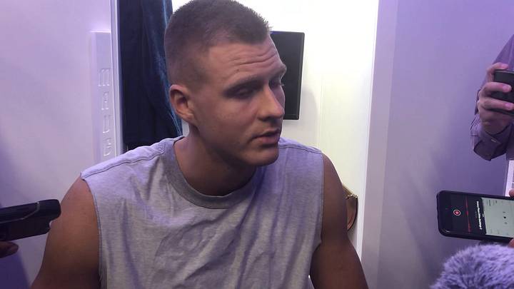 VIDEO: Porzingis' self-evaluation after Mavs home preseason debut - 'I'm trying to figure out how to fit in' VIDEO: Porzingis' self-evaluation after Mavs home preseason debut - 'I'm trying to figure out how to fit in'